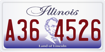 IL license plate A364526