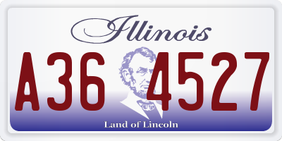 IL license plate A364527