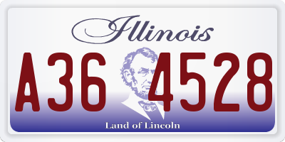 IL license plate A364528