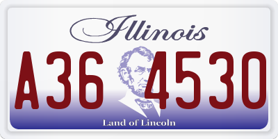 IL license plate A364530
