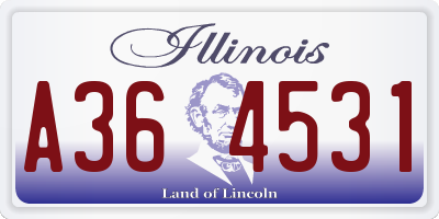 IL license plate A364531