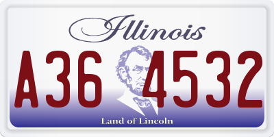 IL license plate A364532