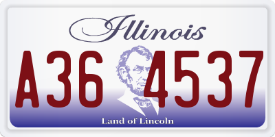 IL license plate A364537