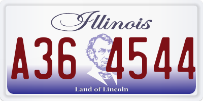 IL license plate A364544