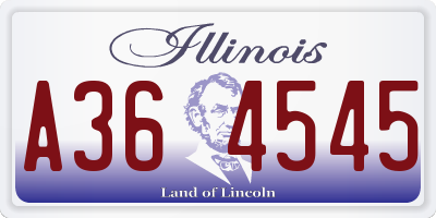 IL license plate A364545