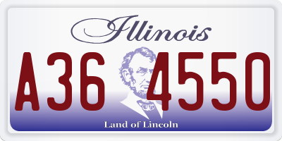 IL license plate A364550