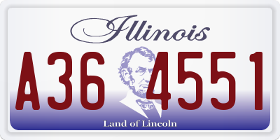IL license plate A364551