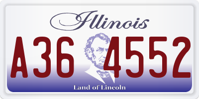 IL license plate A364552