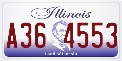 IL license plate A364553