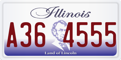 IL license plate A364555