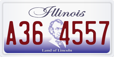 IL license plate A364557