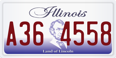 IL license plate A364558