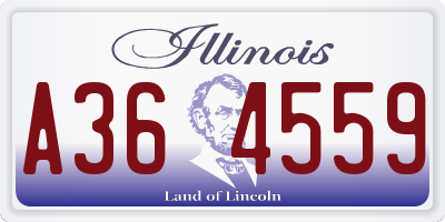 IL license plate A364559