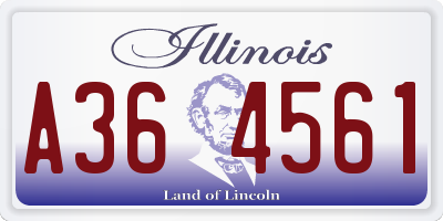IL license plate A364561