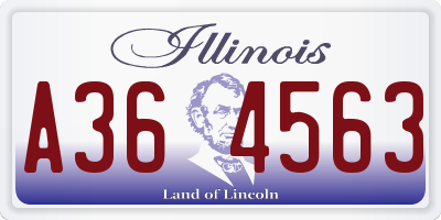 IL license plate A364563