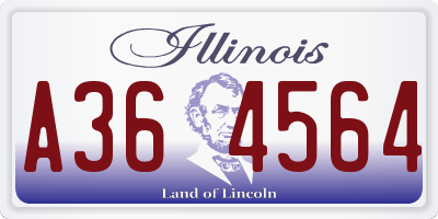 IL license plate A364564