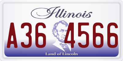 IL license plate A364566
