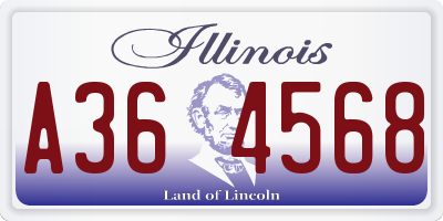 IL license plate A364568