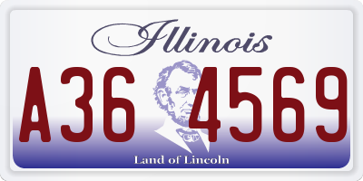 IL license plate A364569