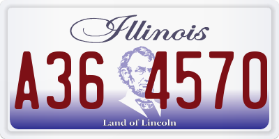 IL license plate A364570