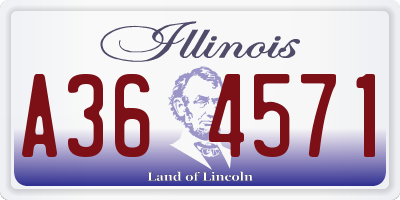 IL license plate A364571