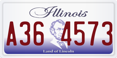 IL license plate A364573