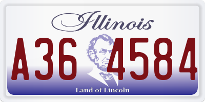 IL license plate A364584