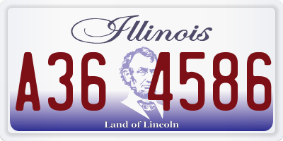 IL license plate A364586