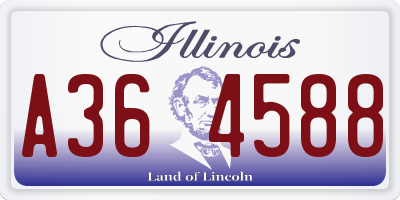 IL license plate A364588