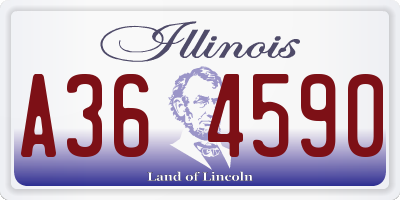 IL license plate A364590