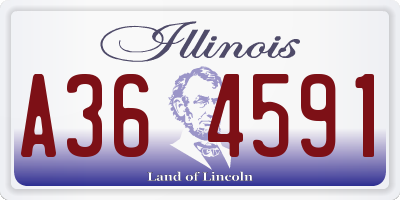 IL license plate A364591