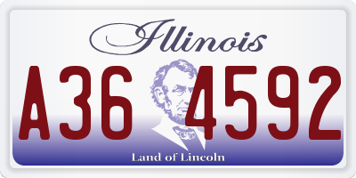 IL license plate A364592