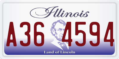 IL license plate A364594