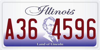 IL license plate A364596