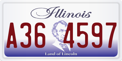 IL license plate A364597