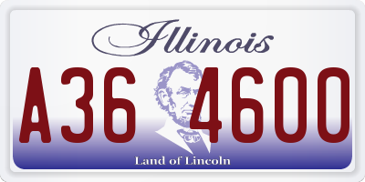 IL license plate A364600