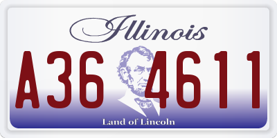 IL license plate A364611