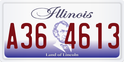 IL license plate A364613