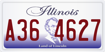 IL license plate A364627