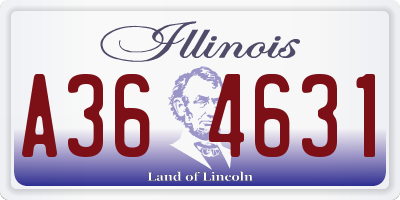 IL license plate A364631