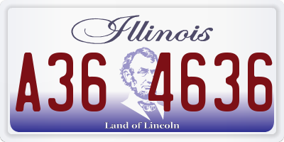 IL license plate A364636
