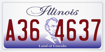 IL license plate A364637