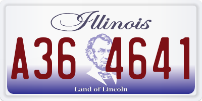 IL license plate A364641