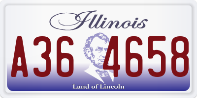 IL license plate A364658