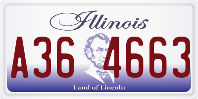 IL license plate A364663