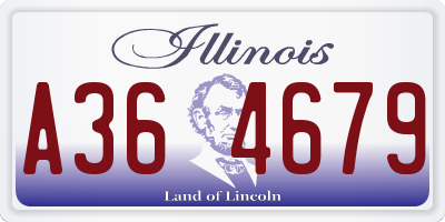 IL license plate A364679
