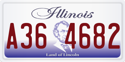 IL license plate A364682