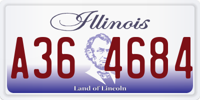 IL license plate A364684