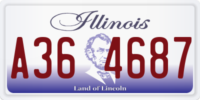 IL license plate A364687