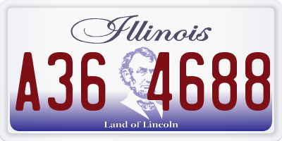 IL license plate A364688